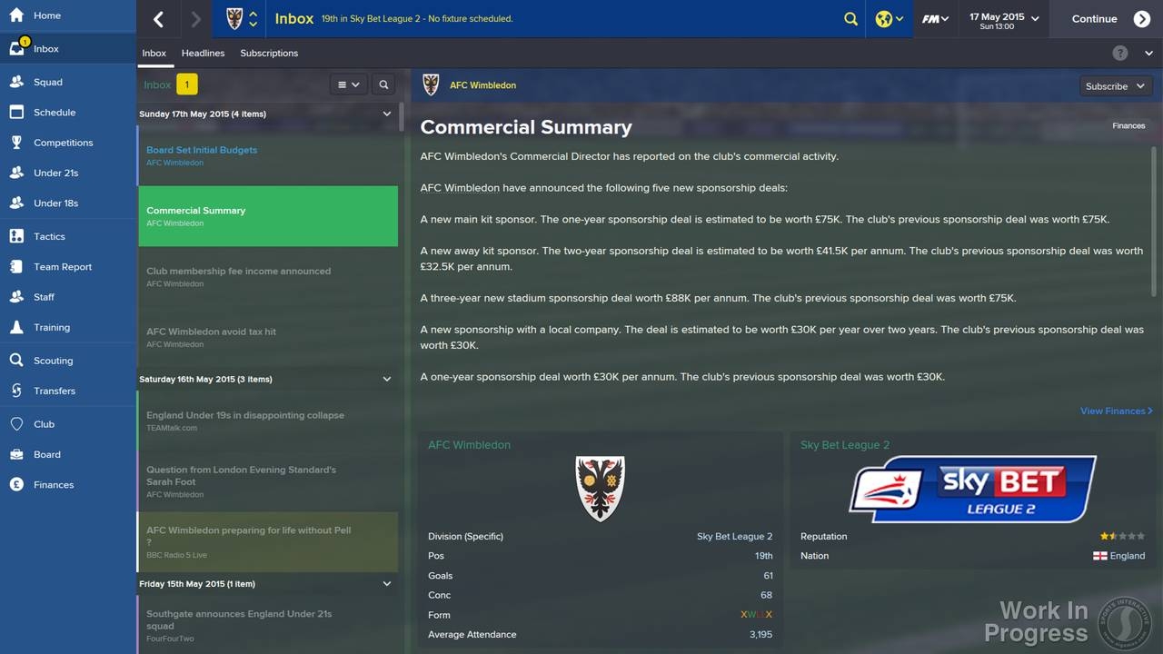 Скриншот из игры Football Manager 2015 под номером 2