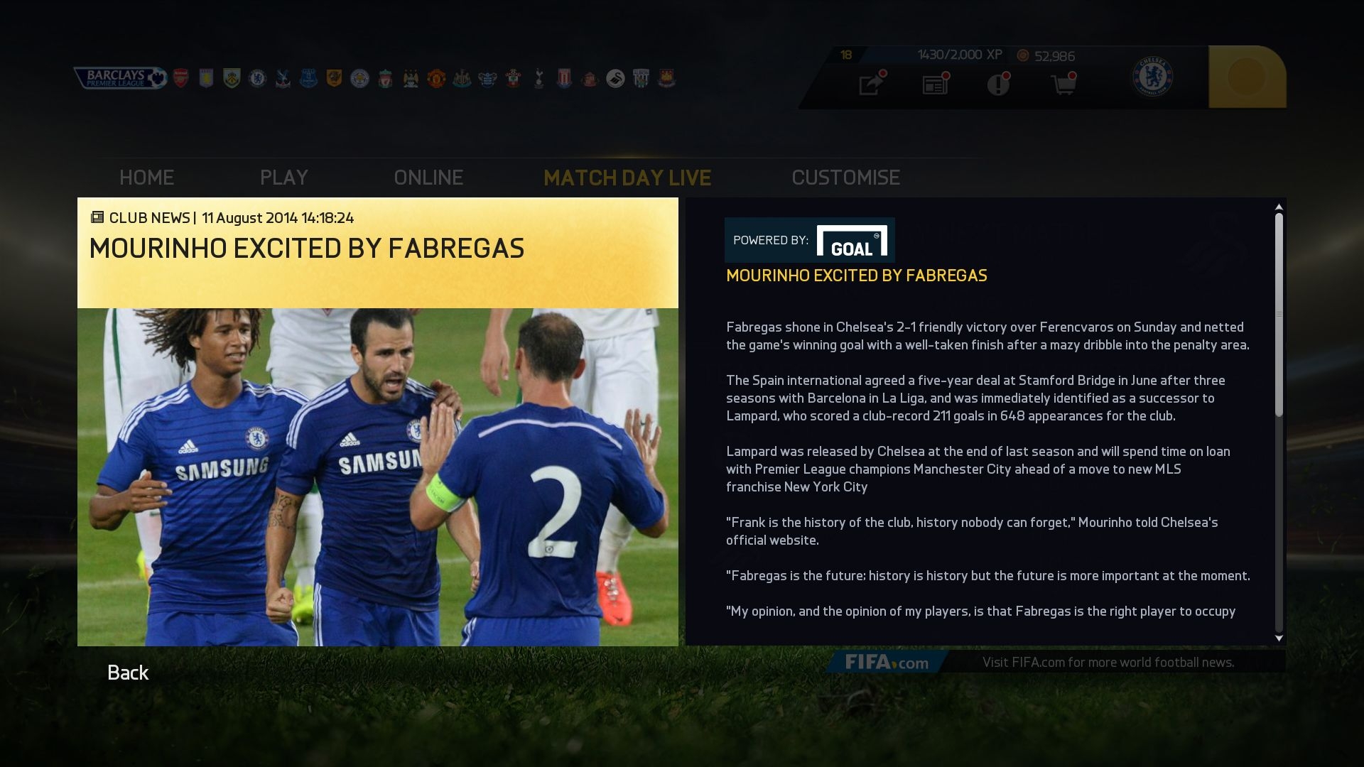 Скриншот из игры FIFA 15 под номером 31