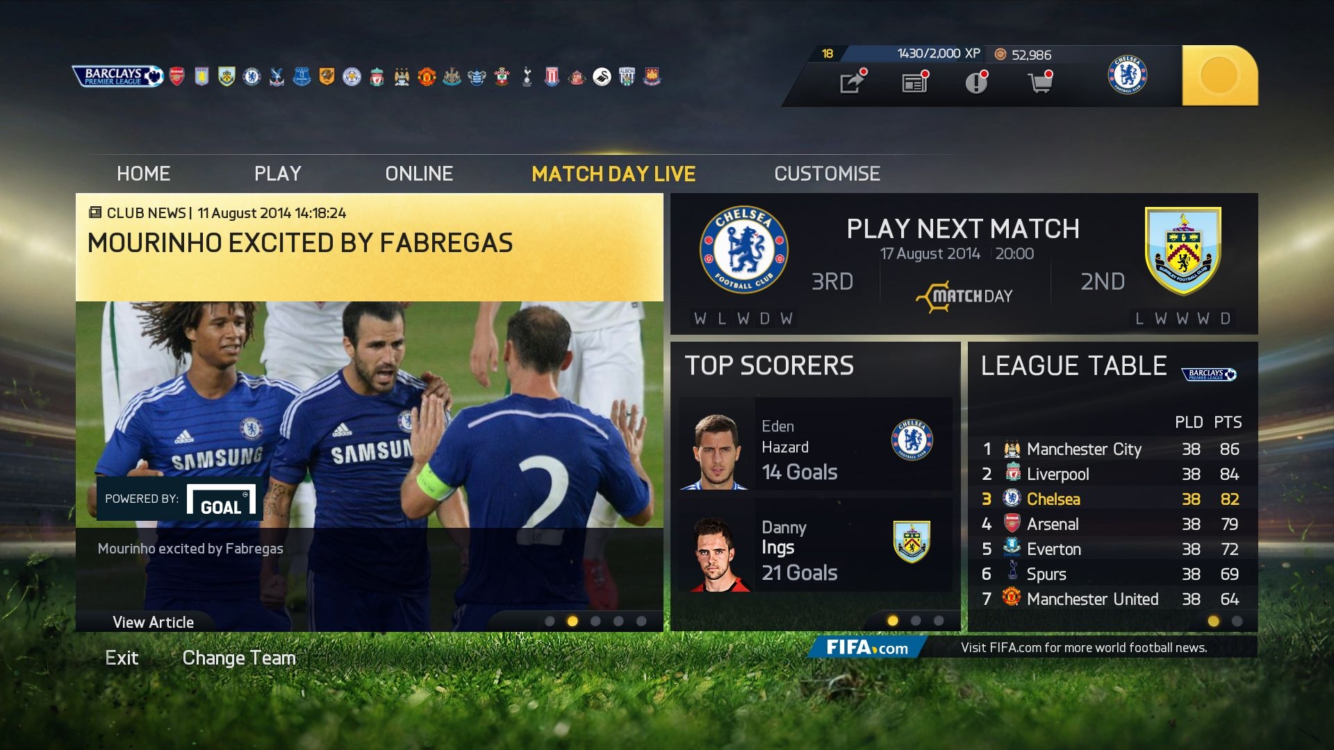 Скриншот из игры FIFA 15 под номером 34