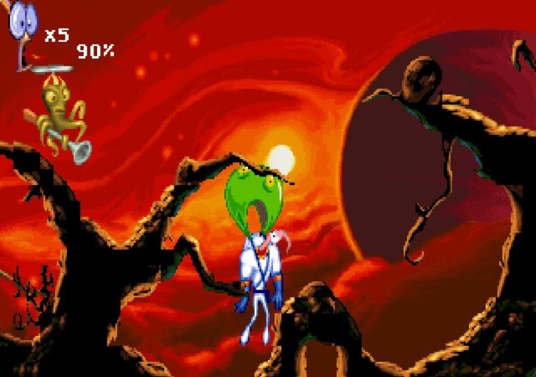 Скриншот из игры Earthworm Jim 2 под номером 1