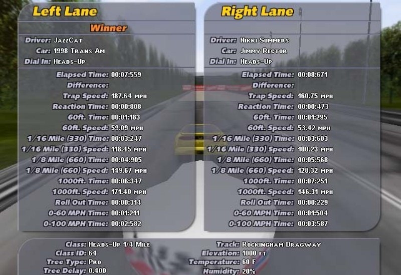 Скриншот из игры IHRA Drag Racing под номером 13
