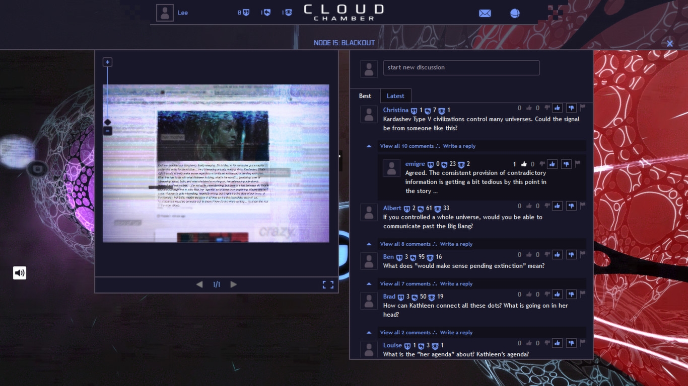 Скриншот из игры Cloud Chamber под номером 21