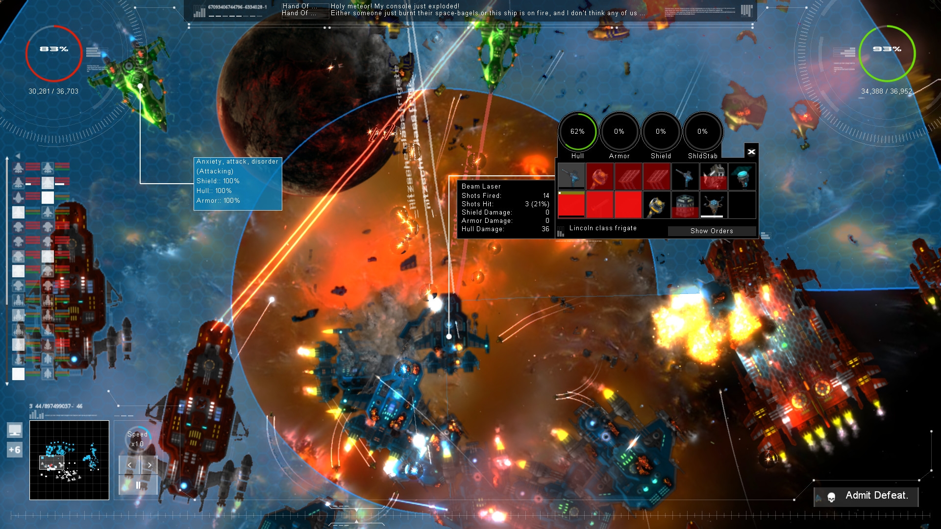 Скриншот из игры Gratuitous Space Battles 2 под номером 3