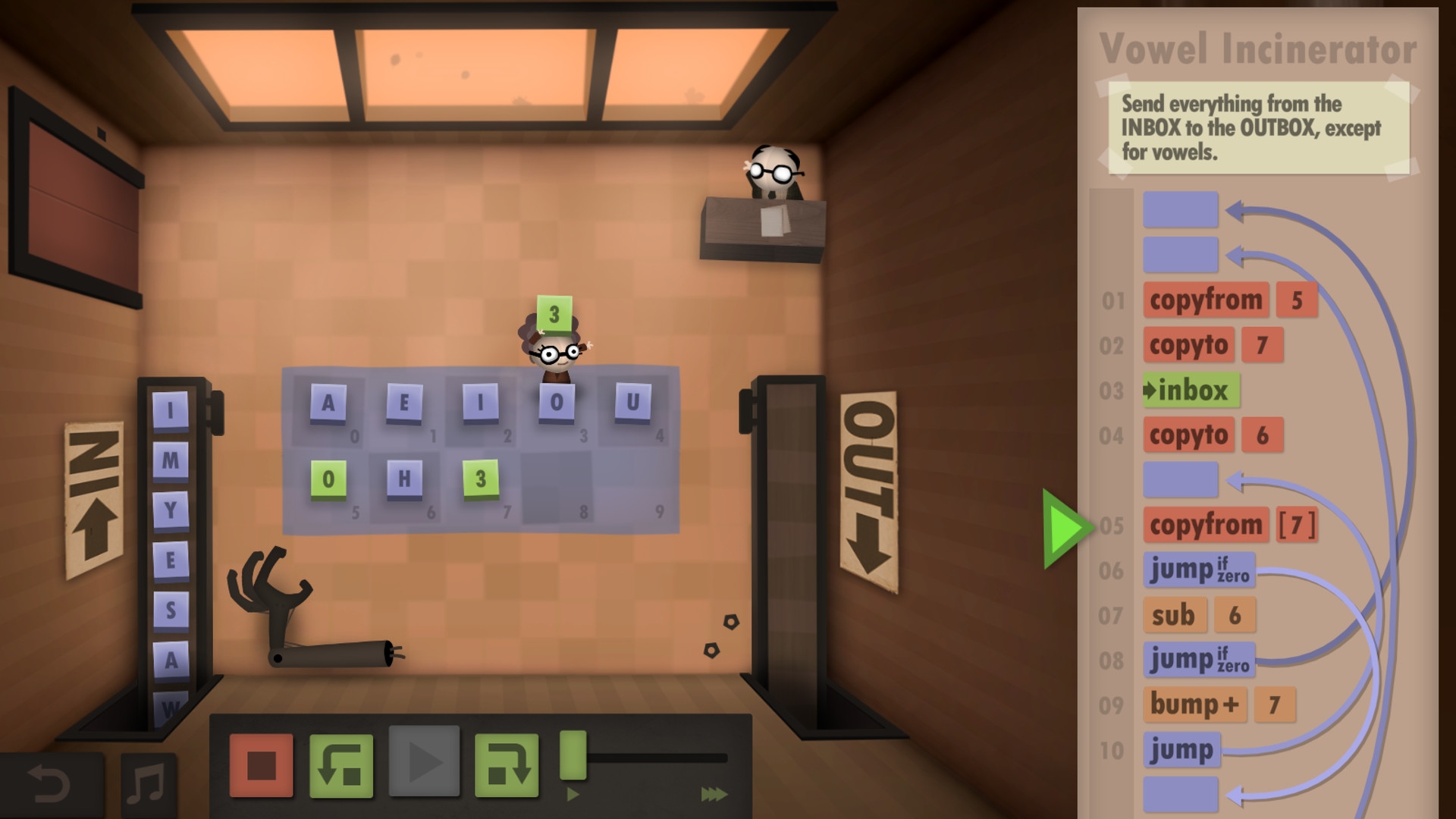Скриншот из игры Human Resource Machine под номером 8
