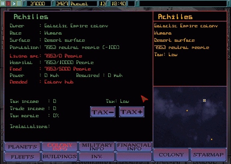 Скриншот из игры Imperium Galactica под номером 1