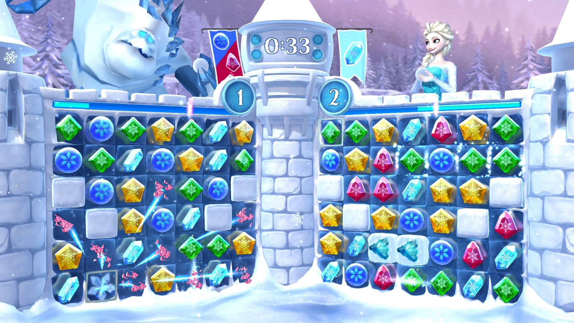 Скриншот из игры Frozen Free Fall: Snowball Fight под номером 3