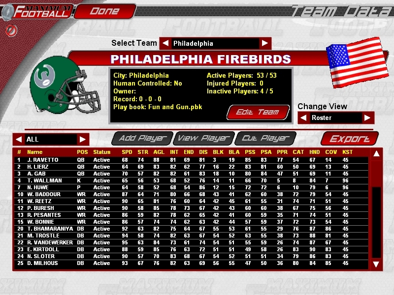 Скриншот из игры Maximum-Football 2.0 под номером 4