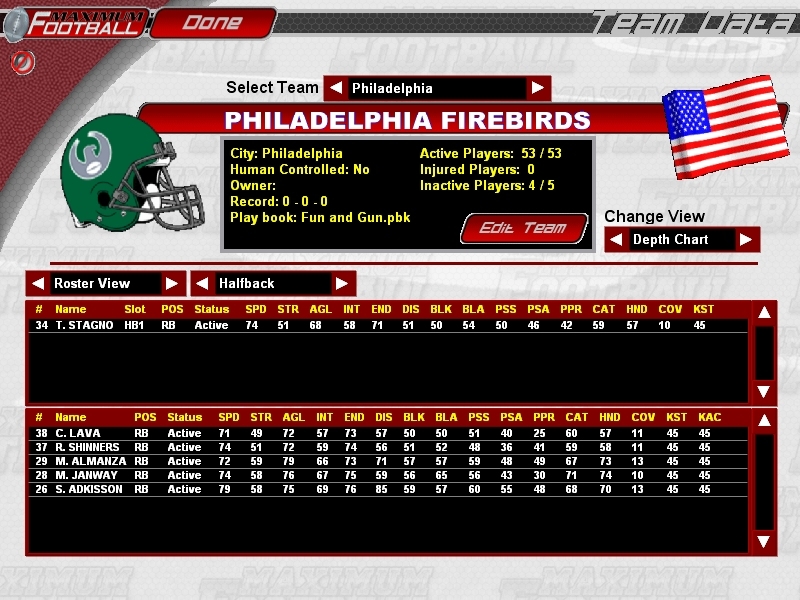 Скриншот из игры Maximum-Football 2.0 под номером 5