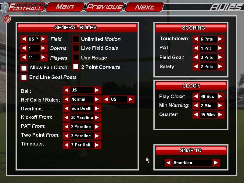 Скриншот из игры Maximum-Football 2.0 под номером 8