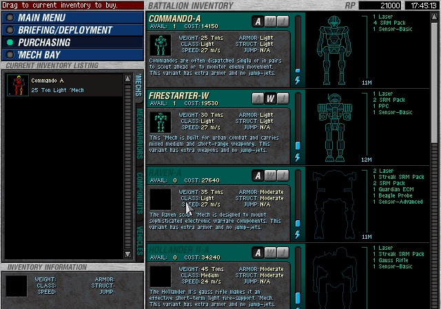 Скриншот из игры MechCommander под номером 8