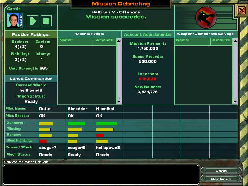 Скриншот из игры MechWarrior 4: Mercenaries под номером 1