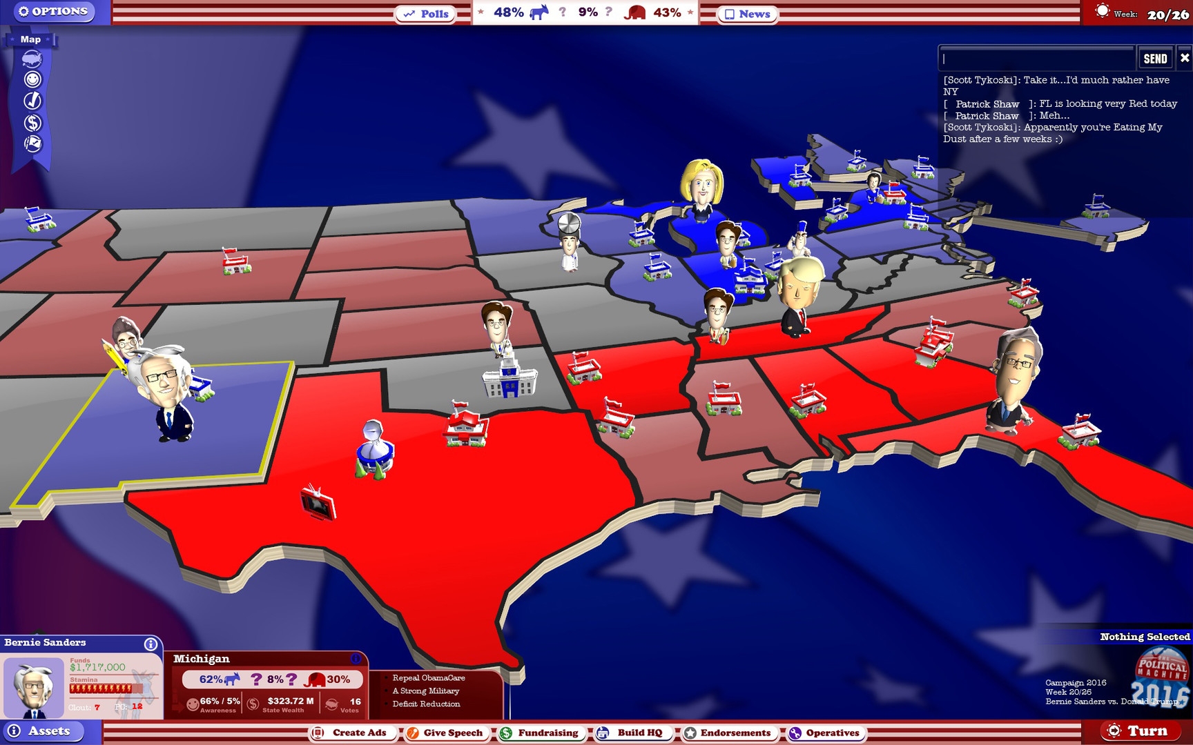 Скриншот из игры Political Machine 2016, The под номером 1