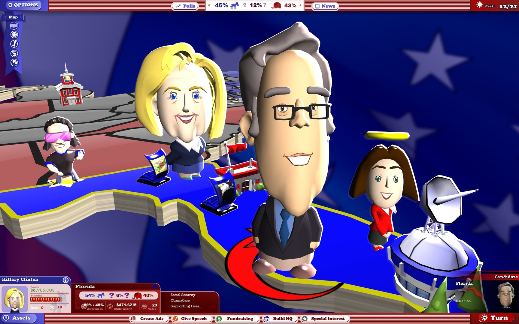 Скриншот из игры Political Machine 2016, The под номером 6