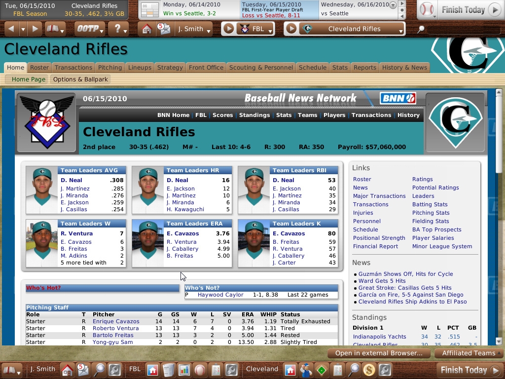 Скриншот из игры Out of the Park Baseball 12 под номером 16
