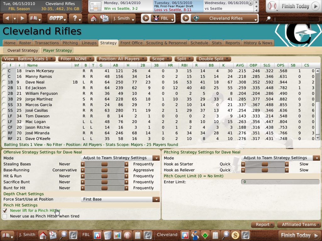 Скриншот из игры Out of the Park Baseball 12 под номером 21
