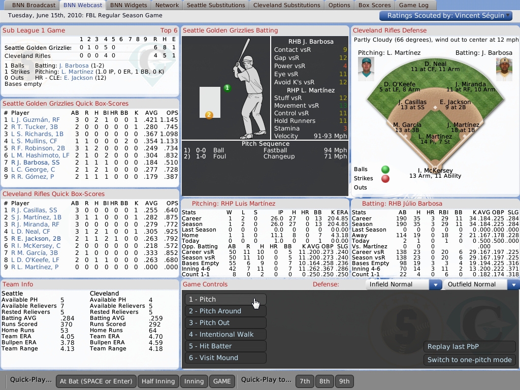 Скриншот из игры Out of the Park Baseball 12 под номером 3