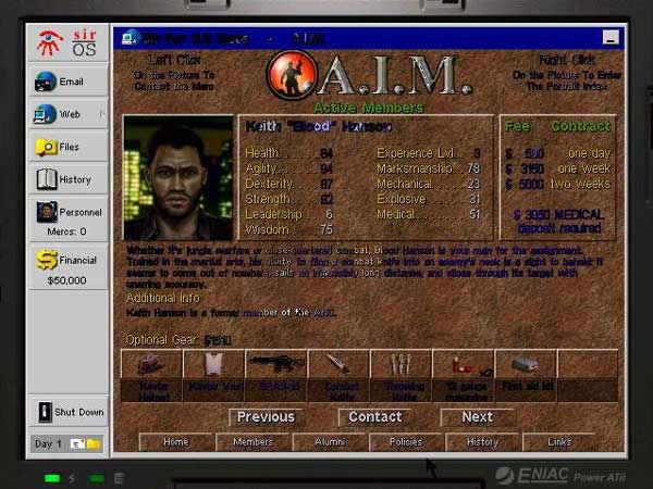 Скриншот из игры Jagged Alliance 2 под номером 3