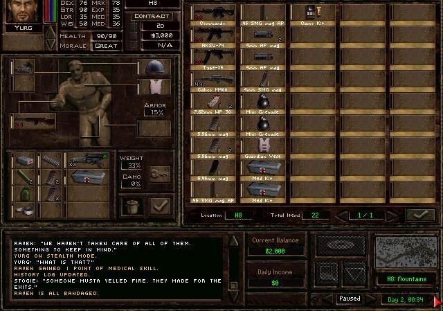 Скриншот из игры Jagged Alliance 2: Unfinished Business под номером 6