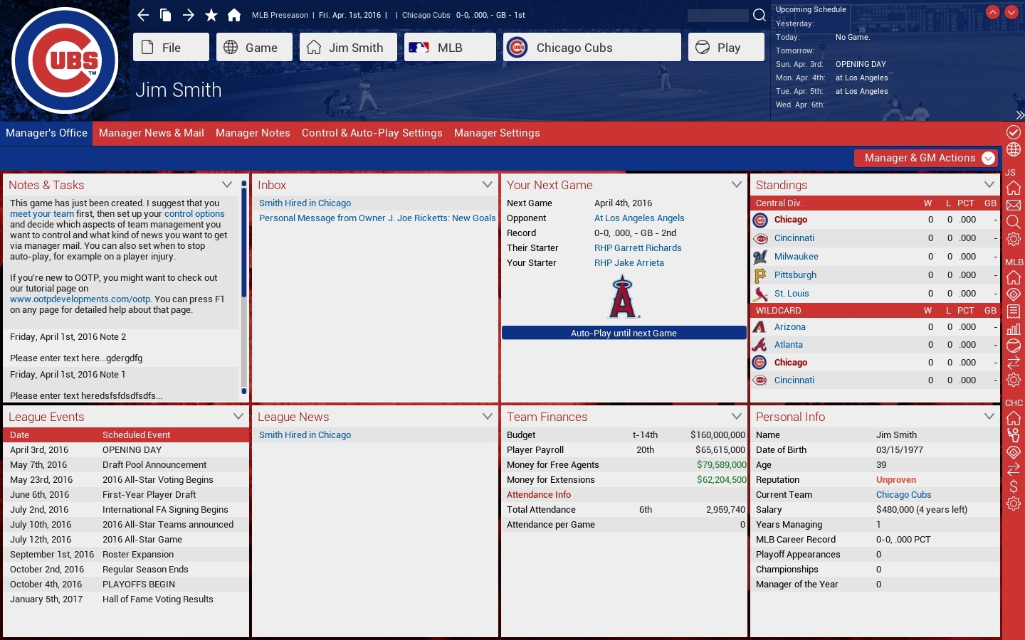 Скриншот из игры Out of the Park Baseball 17 под номером 10