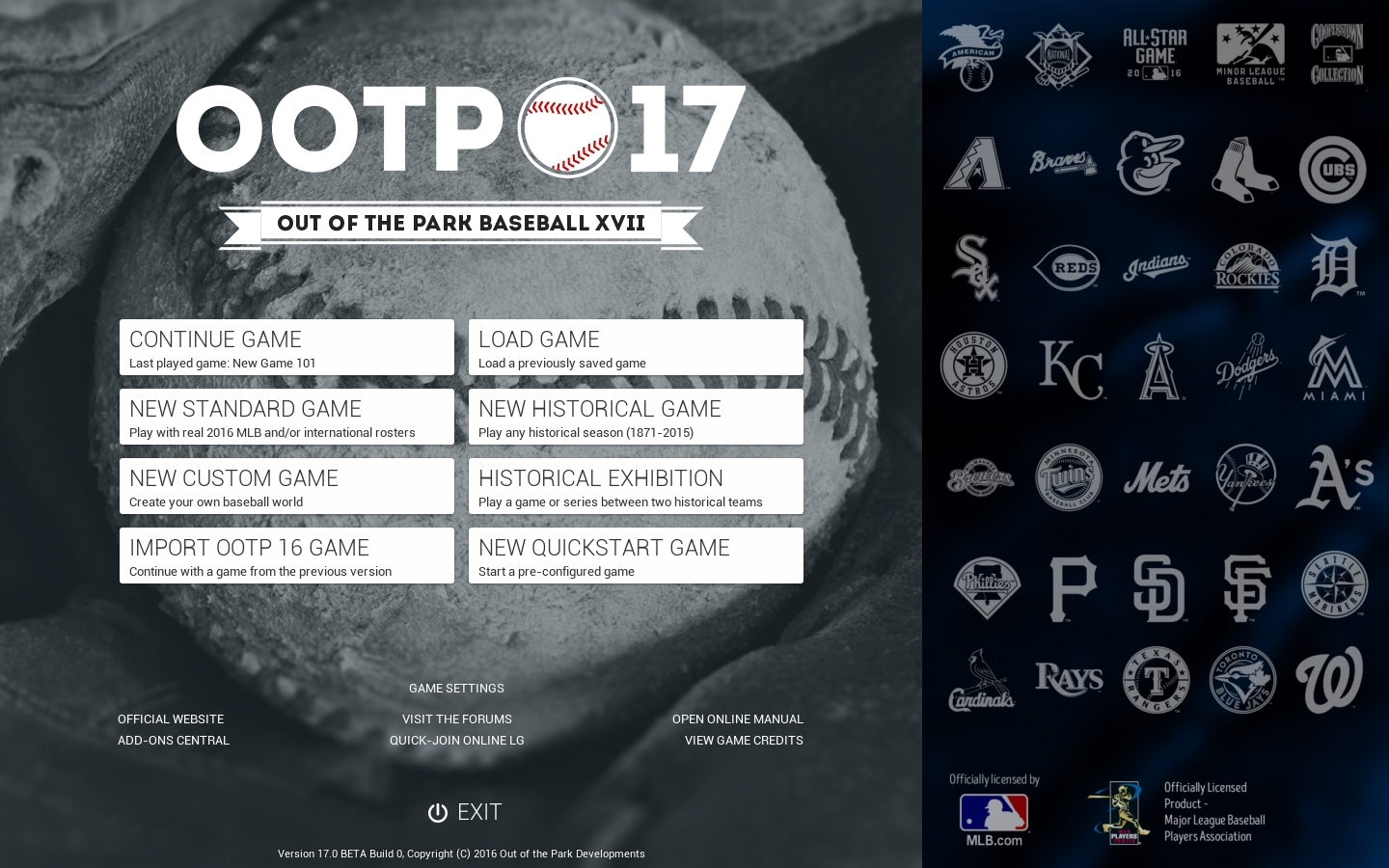Скриншот из игры Out of the Park Baseball 17 под номером 13