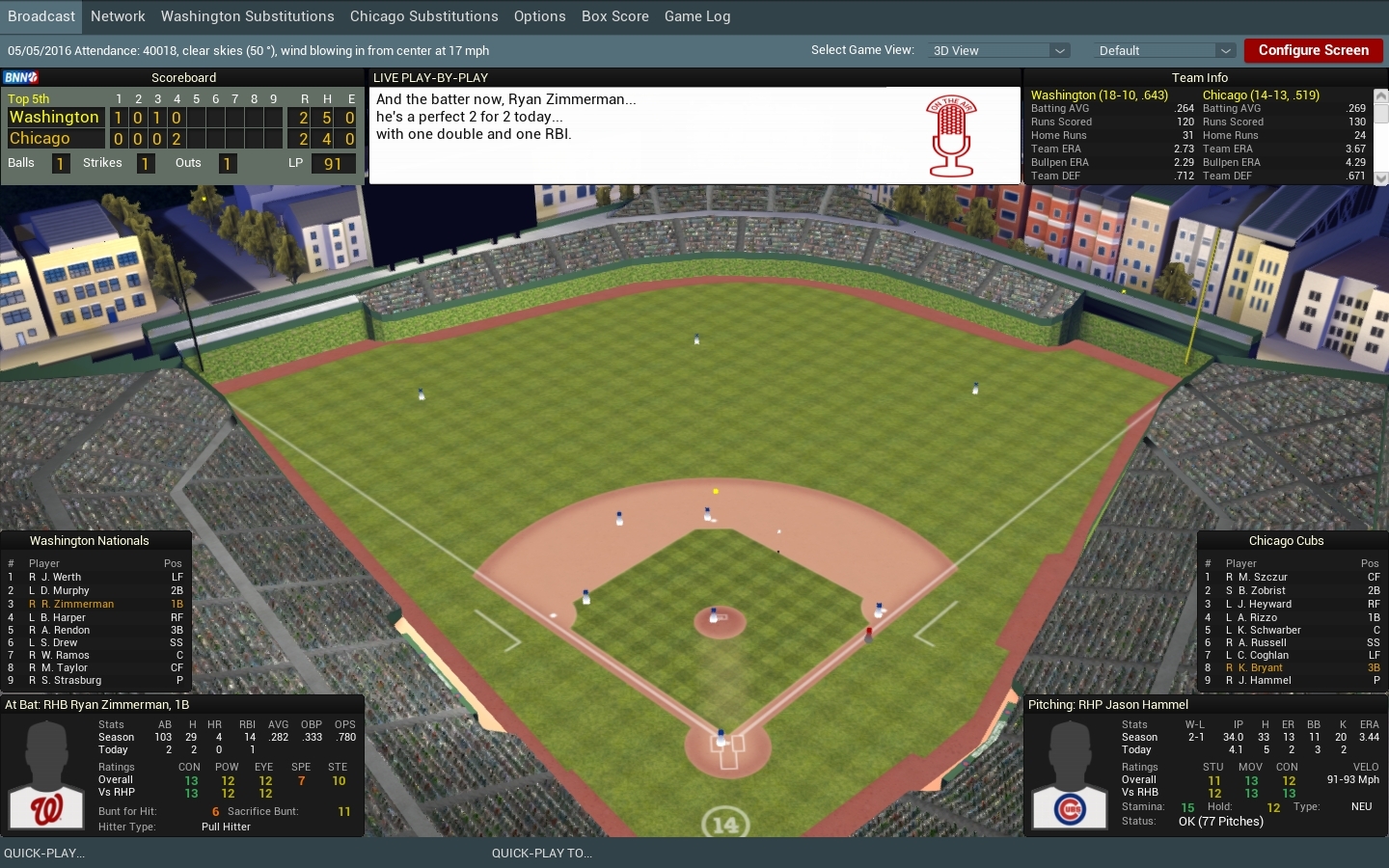 Скриншот из игры Out of the Park Baseball 17 под номером 14