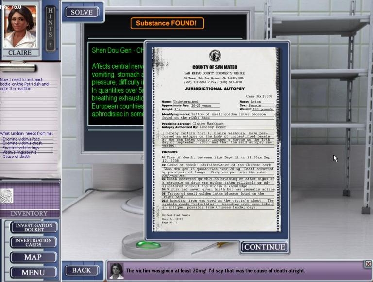 Скриншот из игры James Patterson