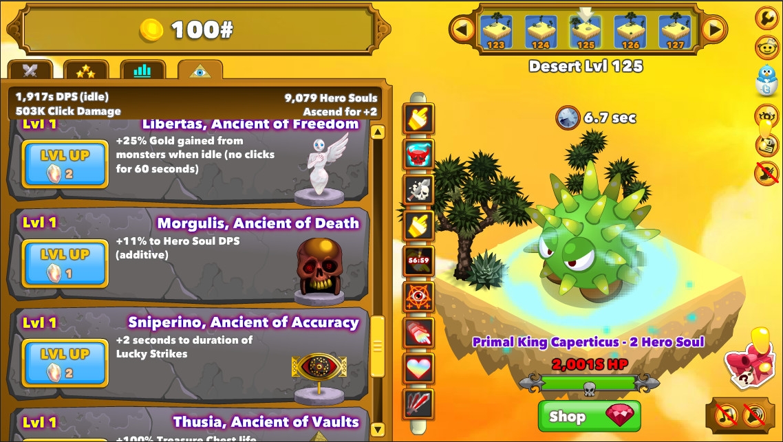 Скриншот из игры Clicker Heroes под номером 3