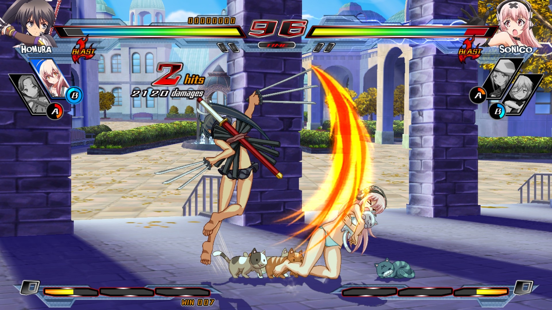 Скриншот из игры Nitroplus Blasterz: Heroines Infinite Duel под номером 1