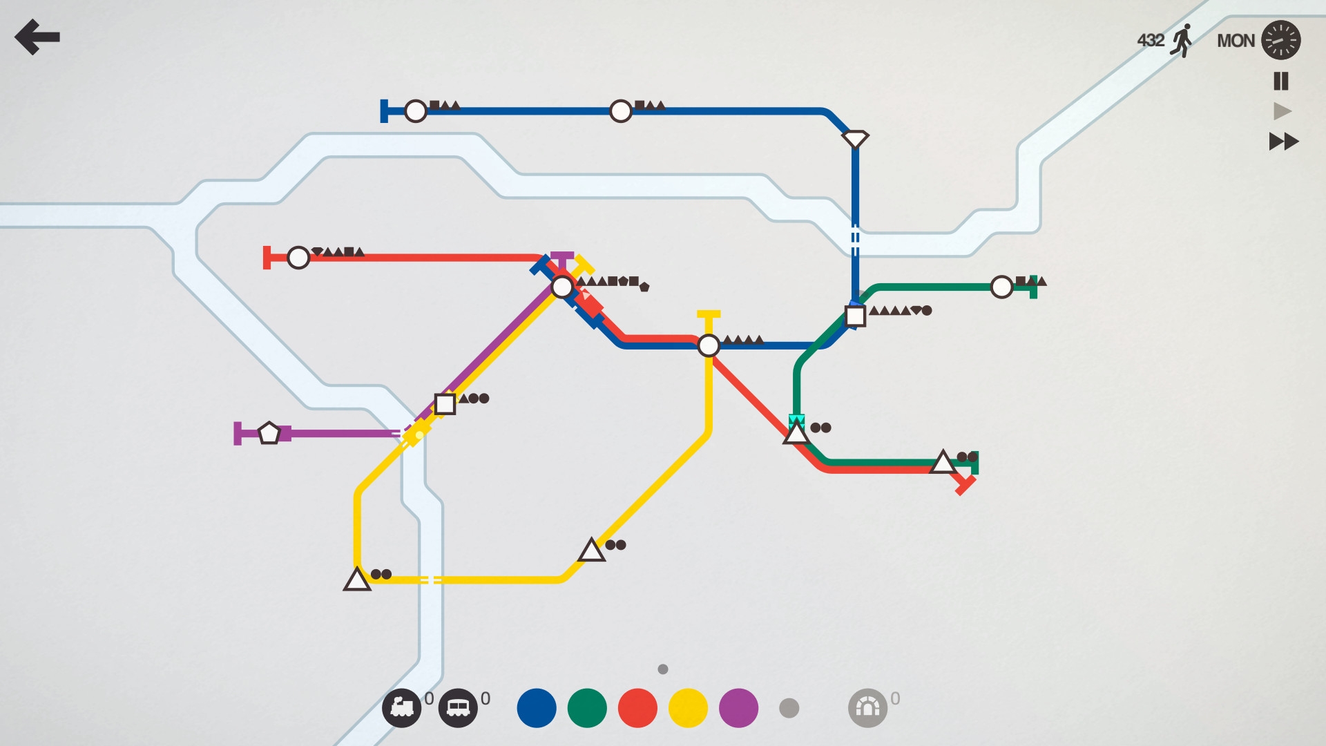 Скриншот из игры Mini Metro под номером 11