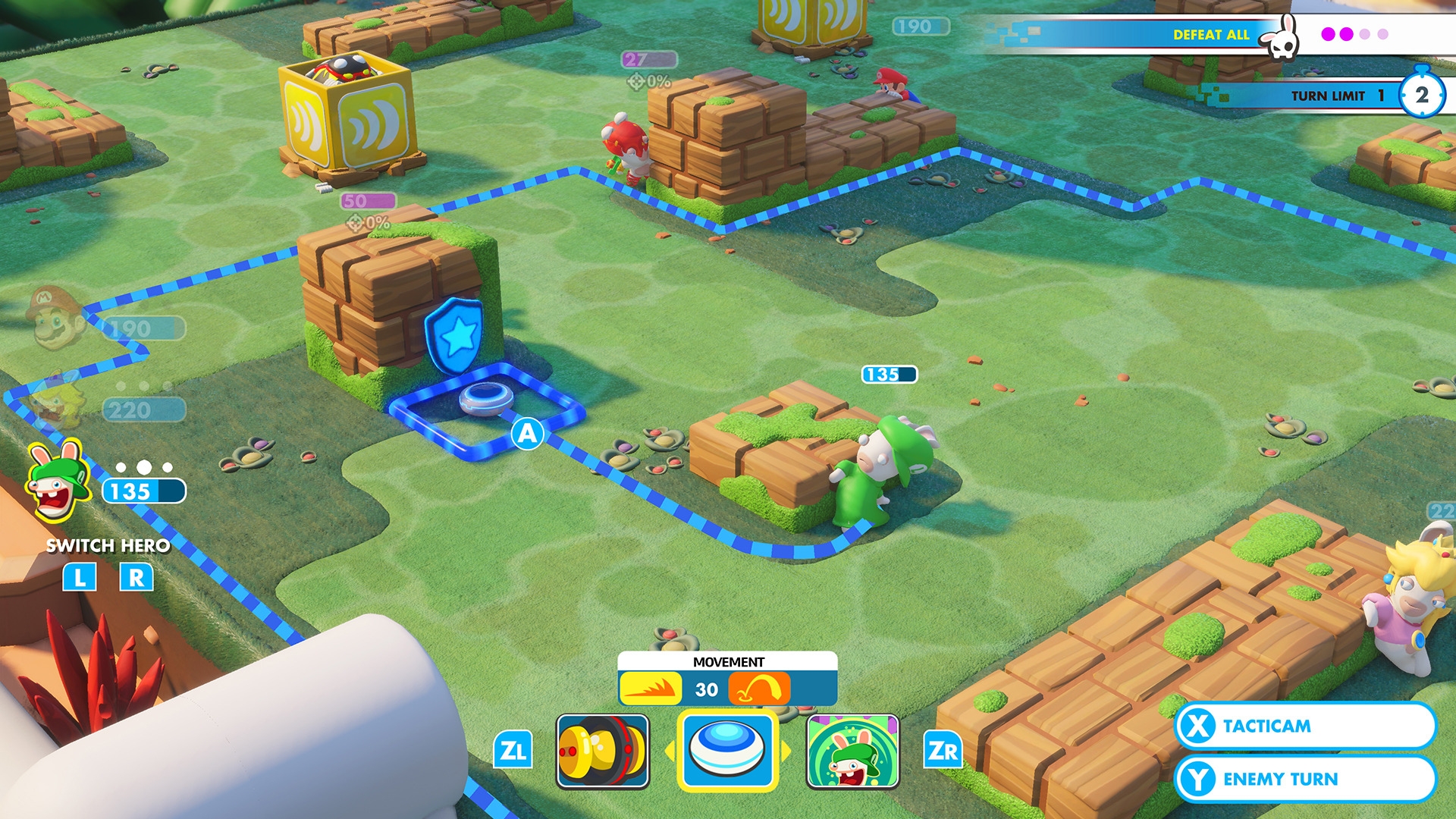 Скриншот из игры Mario + Rabbids Kingdom Battle под номером 9