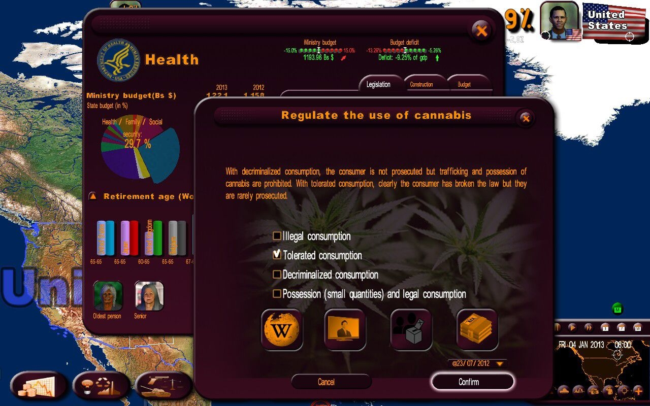 Скриншот из игры Masters of the World - Geopolitical Simulator 3 под номером 6