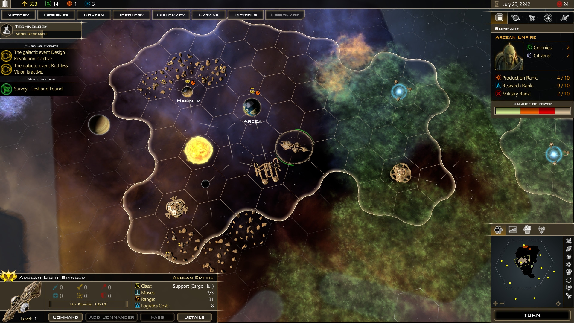 Скриншот из игры Galactic Civilizations 3: Crusade Expansion Pack под номером 1