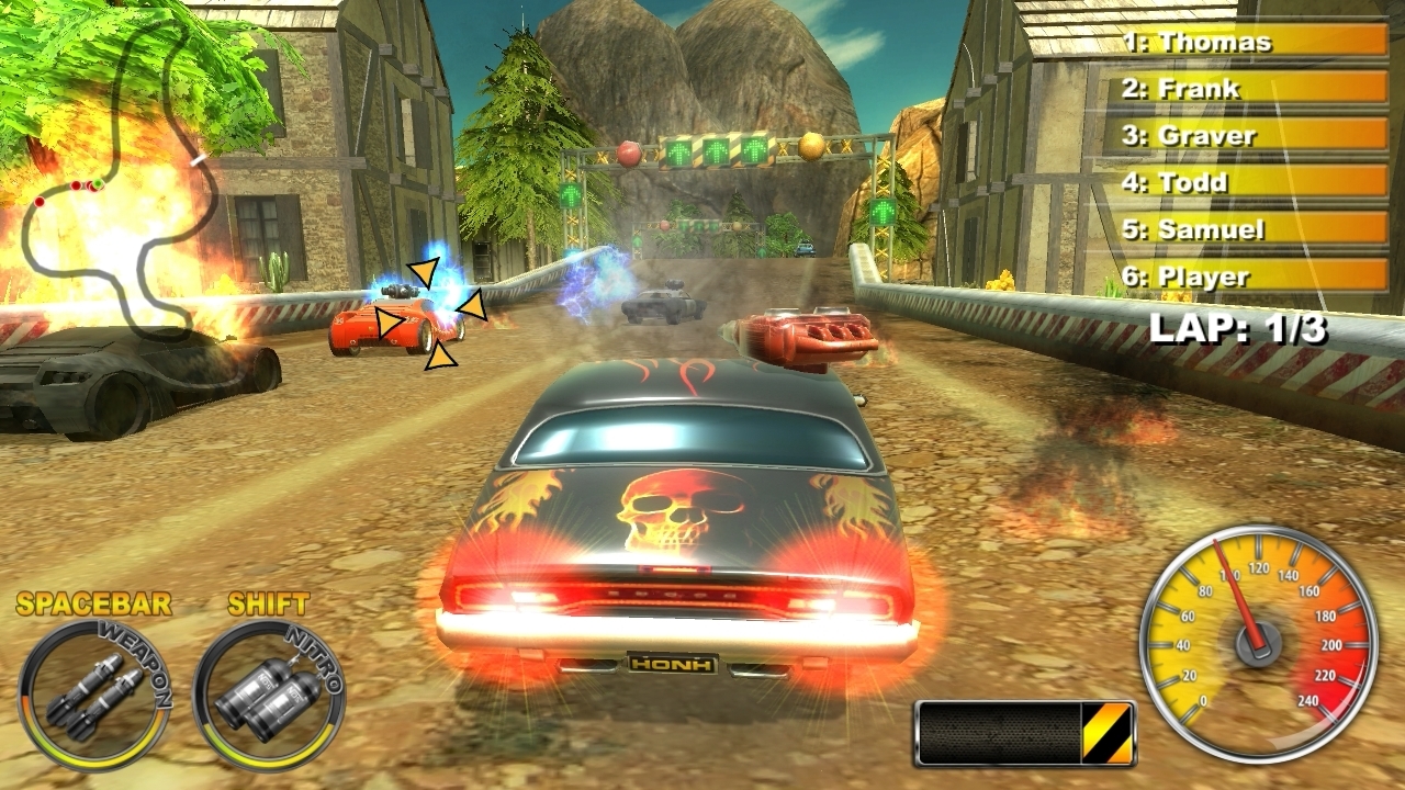 Скриншот из игры Lethal Brutal Racing под номером 1