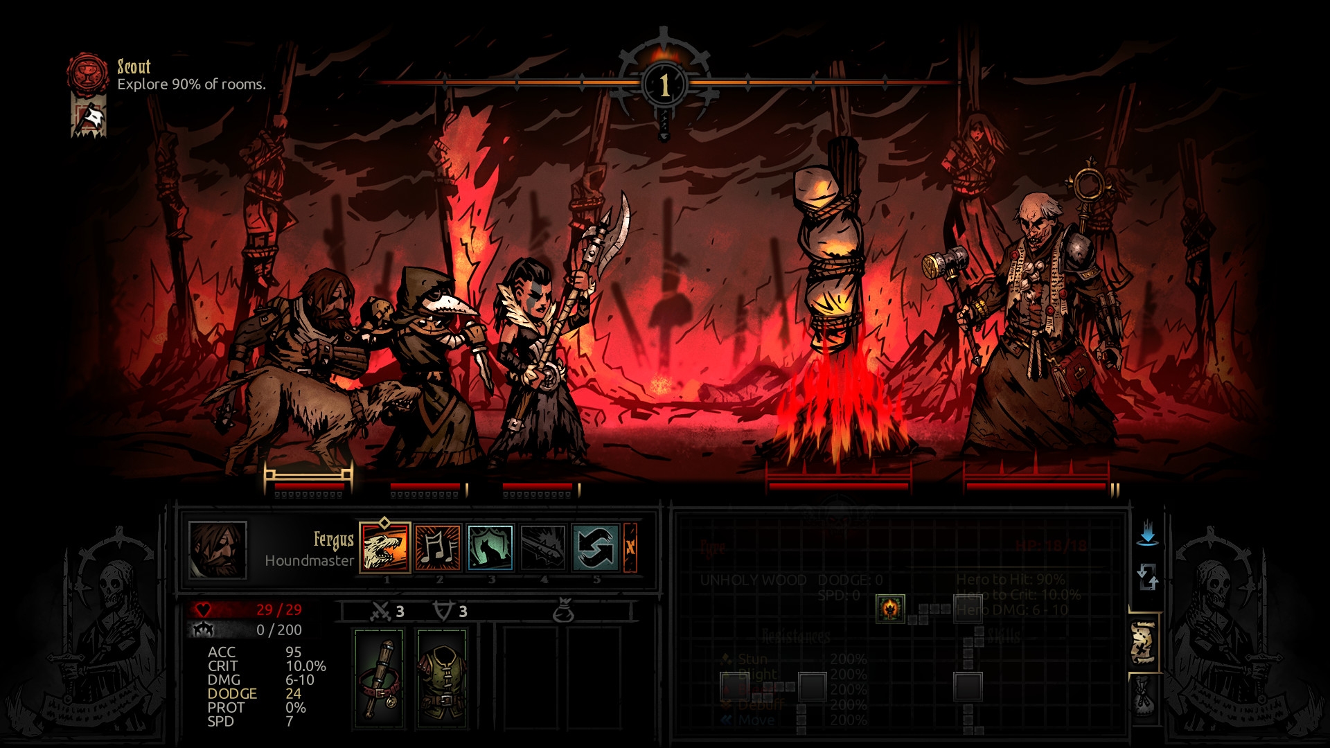 Скриншот из игры Darkest Dungeon: The Crimson Court под номером 1