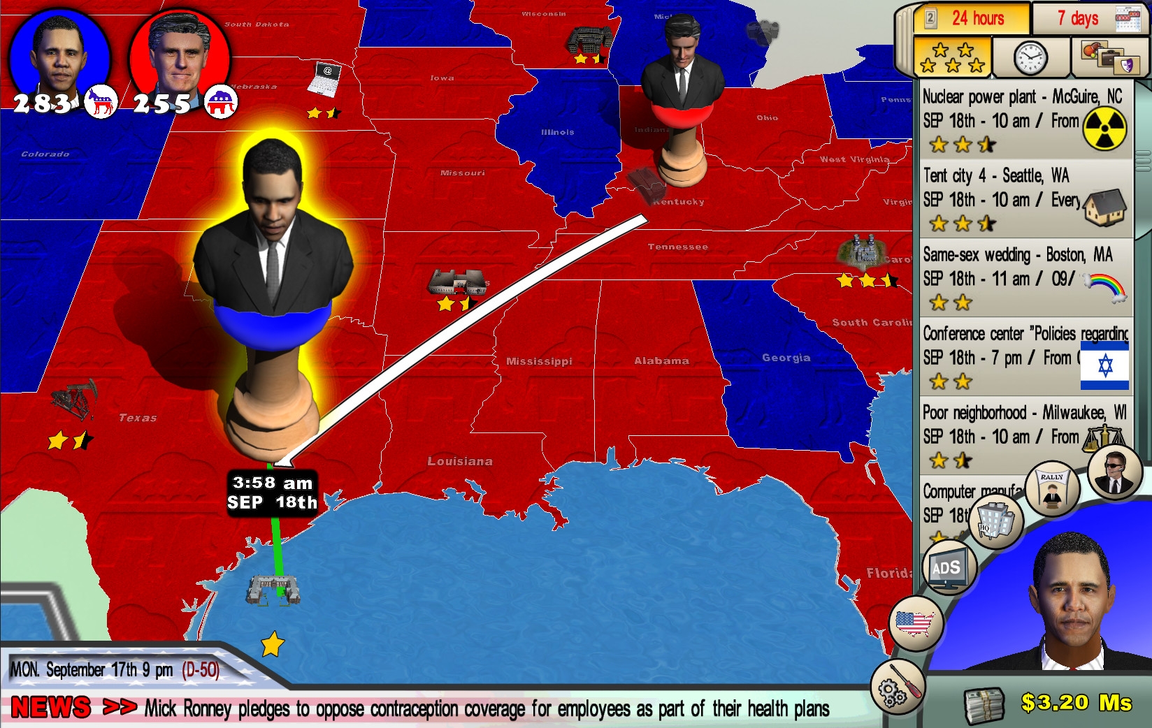 Скриншот из игры Race for the White House, The под номером 7