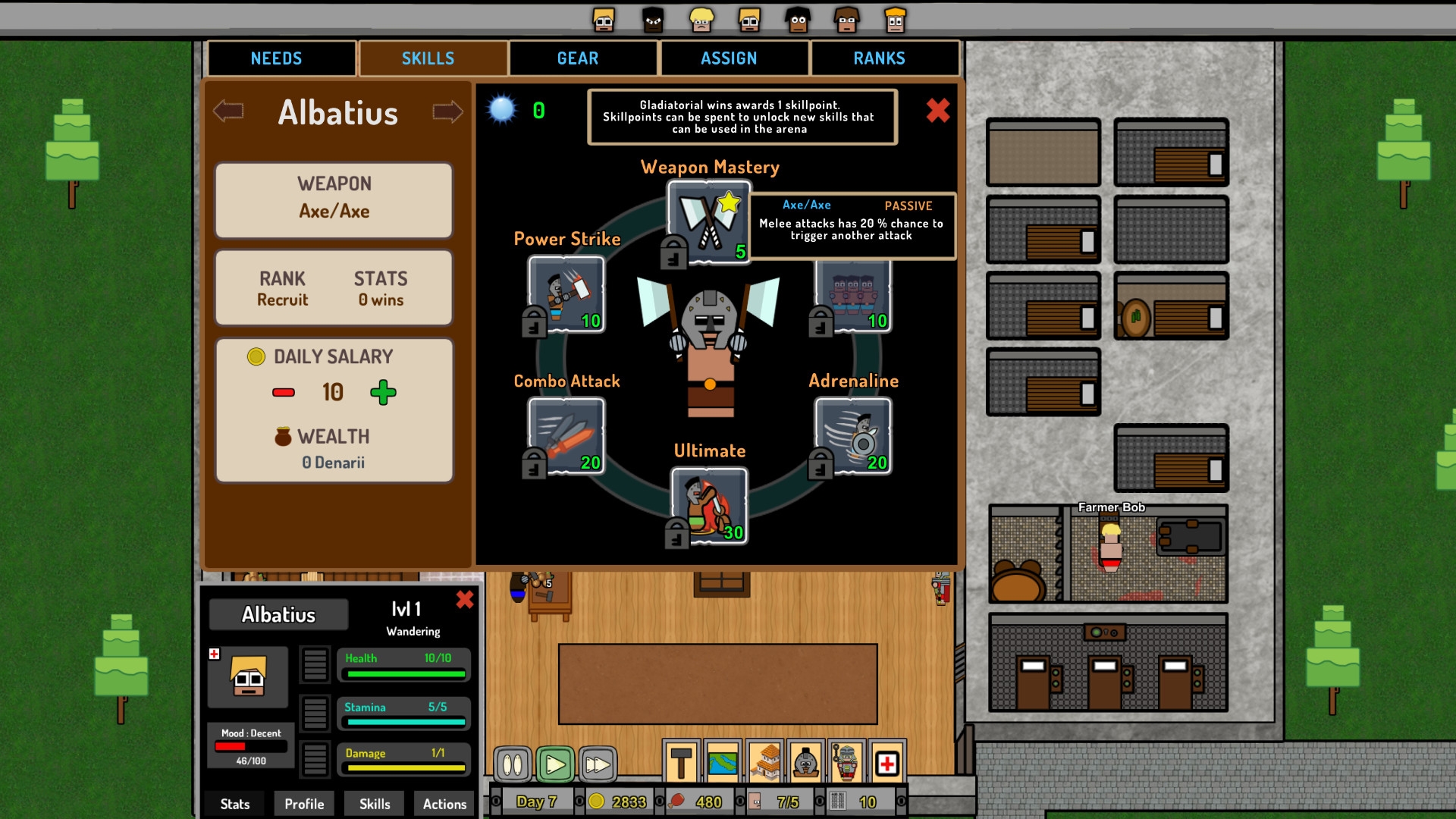Скриншот из игры Gladiator School под номером 1
