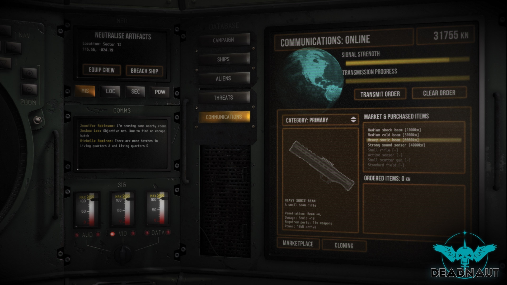 Скриншот из игры Deadnaut под номером 6