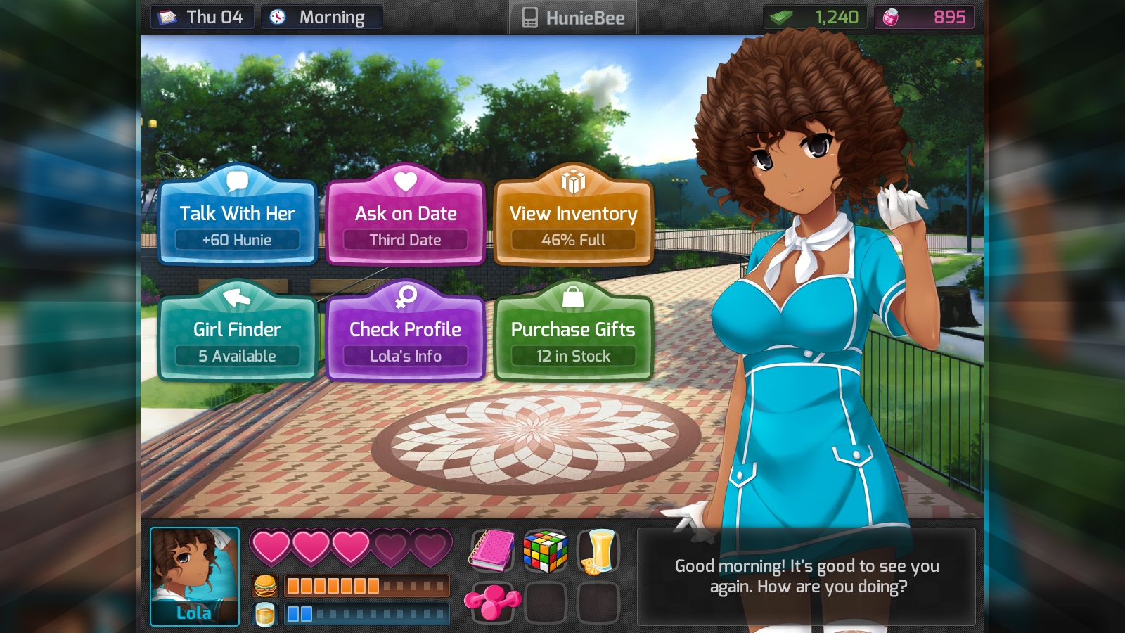 Скриншот из игры HuniePop под номером 4
