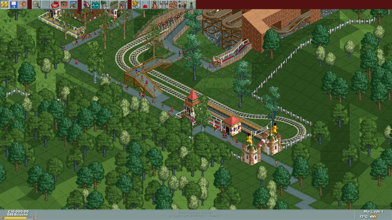 Скриншот из игры RollerCoaster Tycoon Deluxe под номером 1