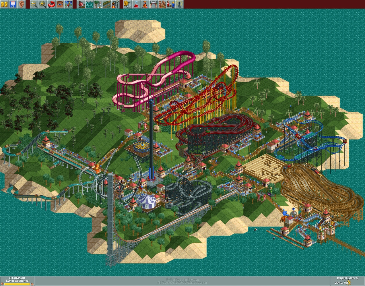 Скриншот из игры RollerCoaster Tycoon Deluxe под номером 5