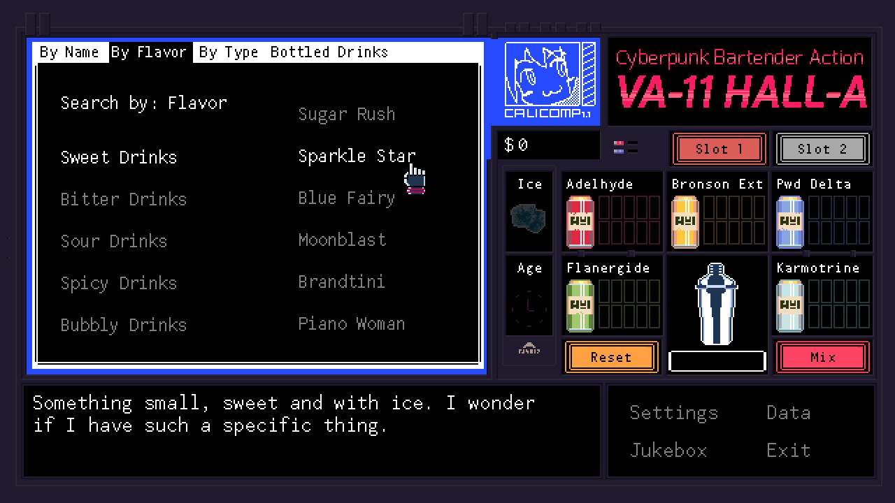 Скриншот из игры VA-11 Hall-A: Cyberpunk Bartender Action под номером 10