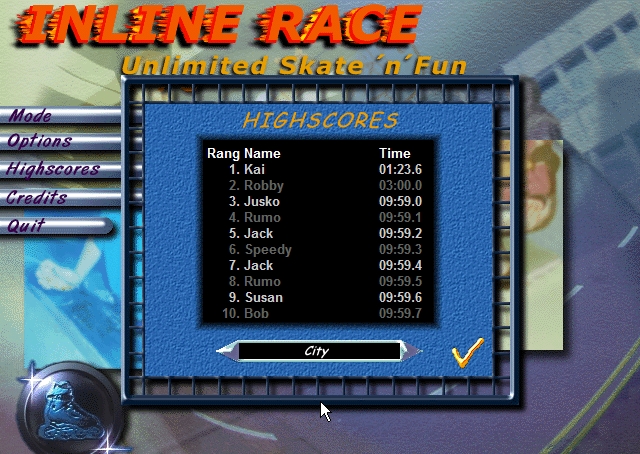 Скриншот из игры Inline Race под номером 3