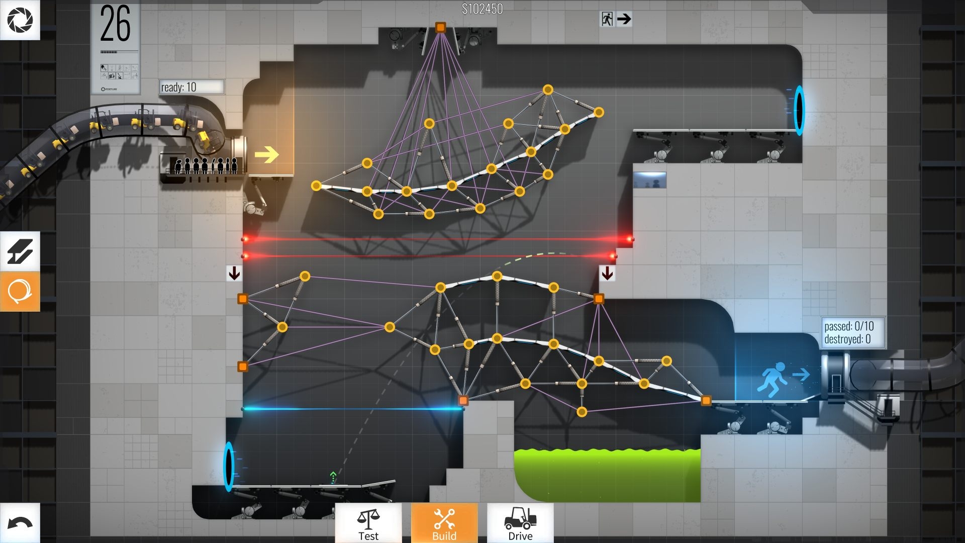 Скриншот из игры Bridge Constructor Portal под номером 4