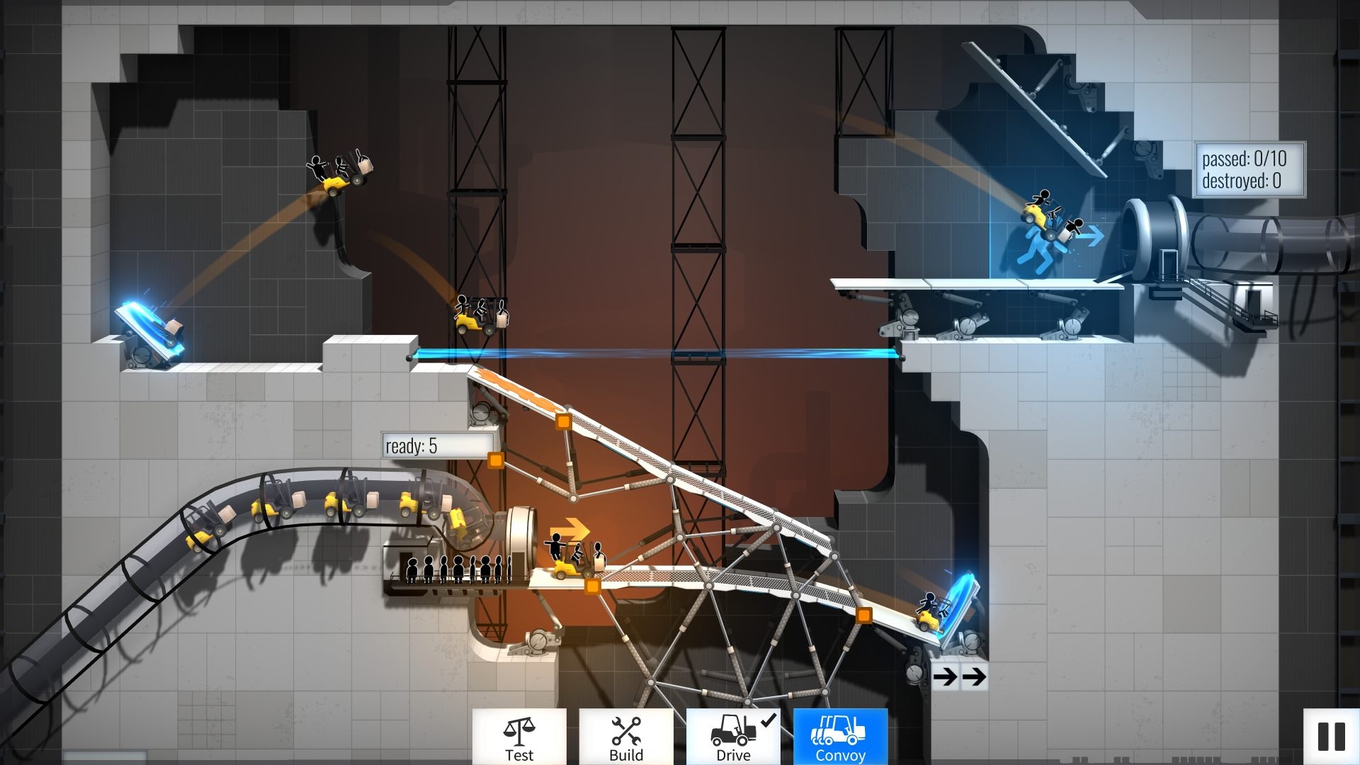 Скриншот из игры Bridge Constructor Portal под номером 5