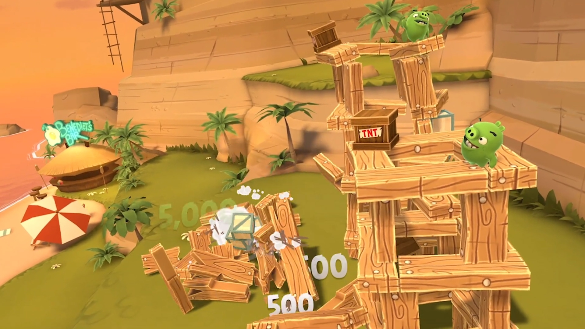 Скриншот из игры Angry Birds VR: Isle of Pigs под номером 2
