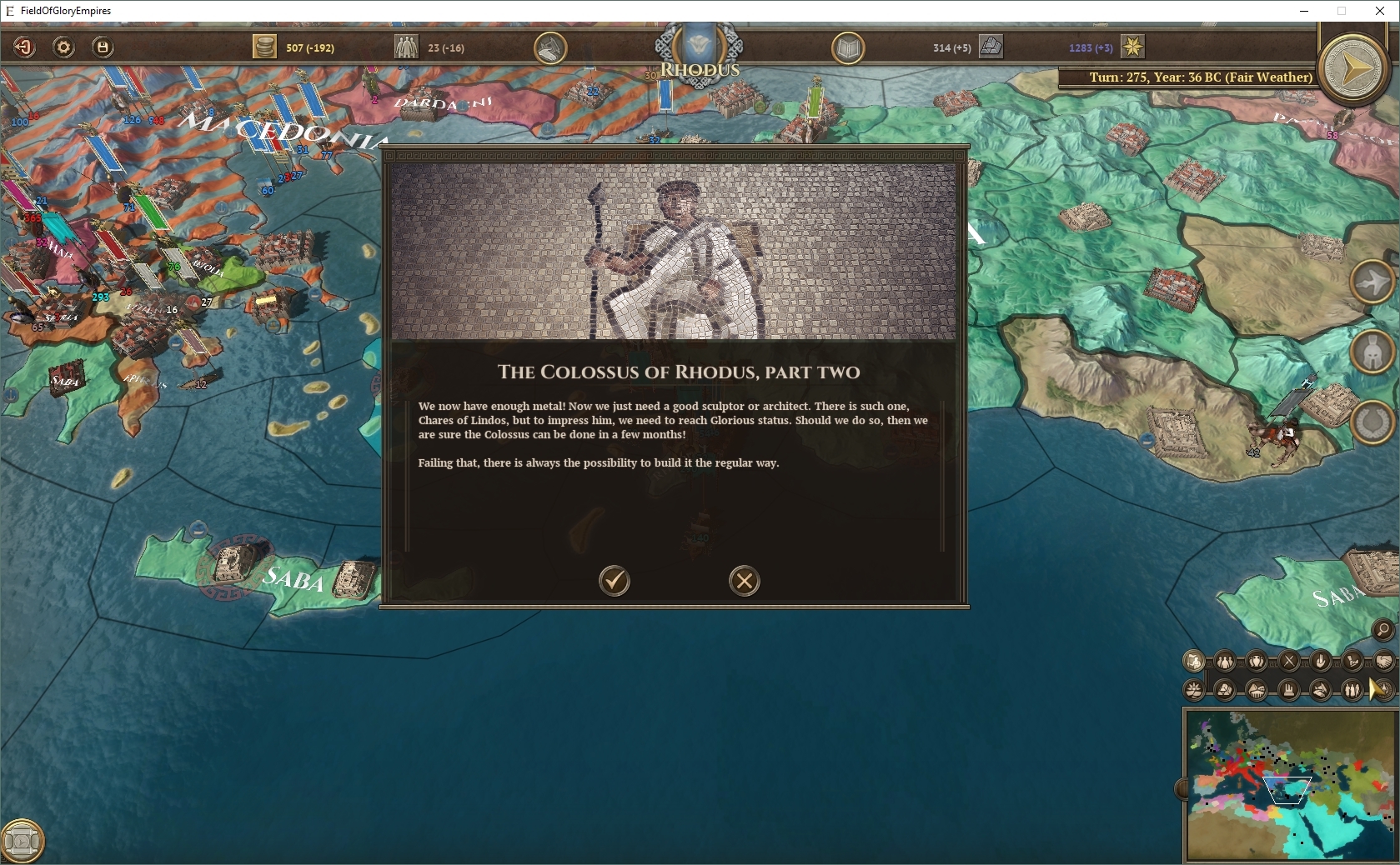 Скриншот из игры Field of Glory: Empires под номером 17