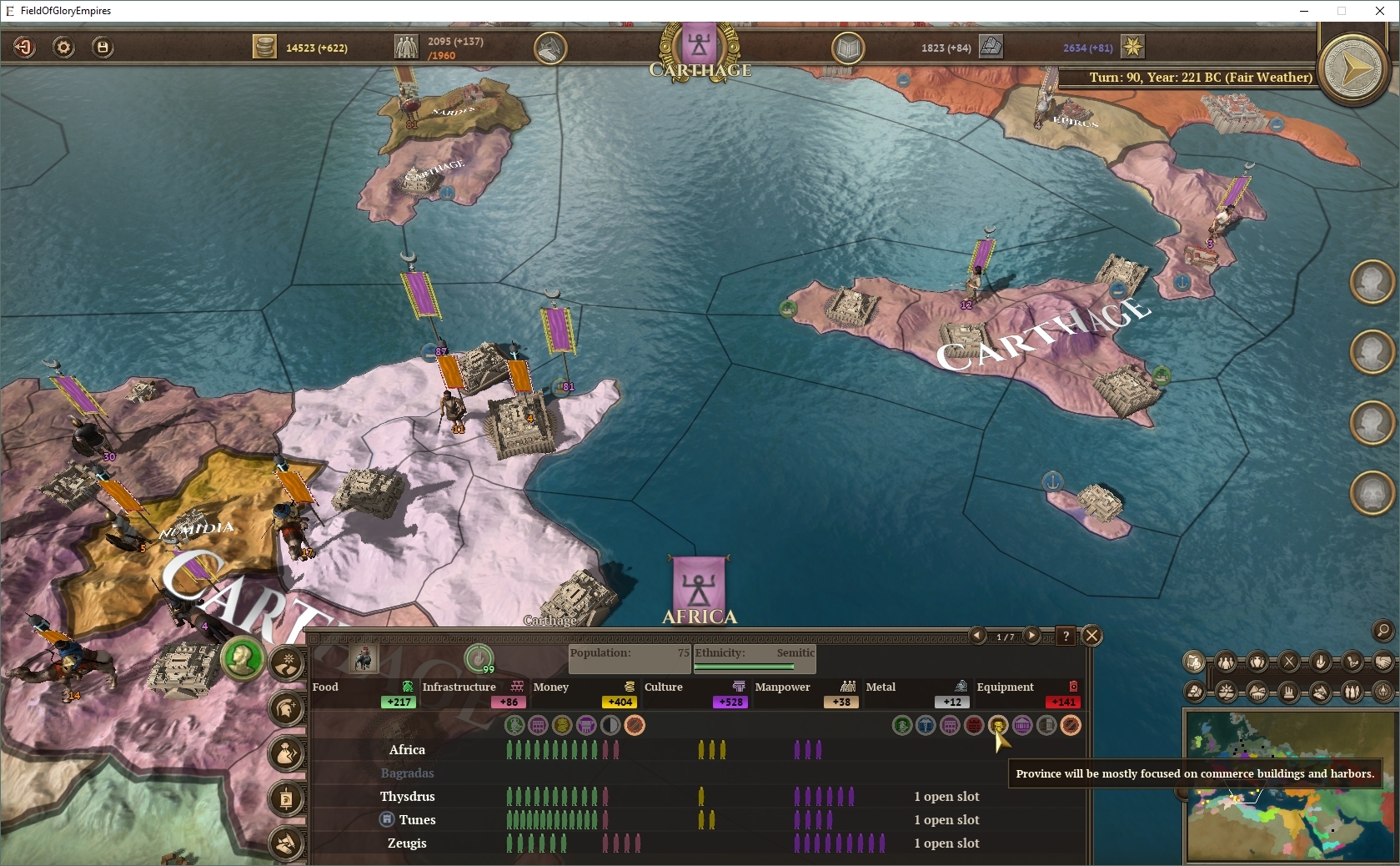 Скриншот из игры Field of Glory: Empires под номером 9