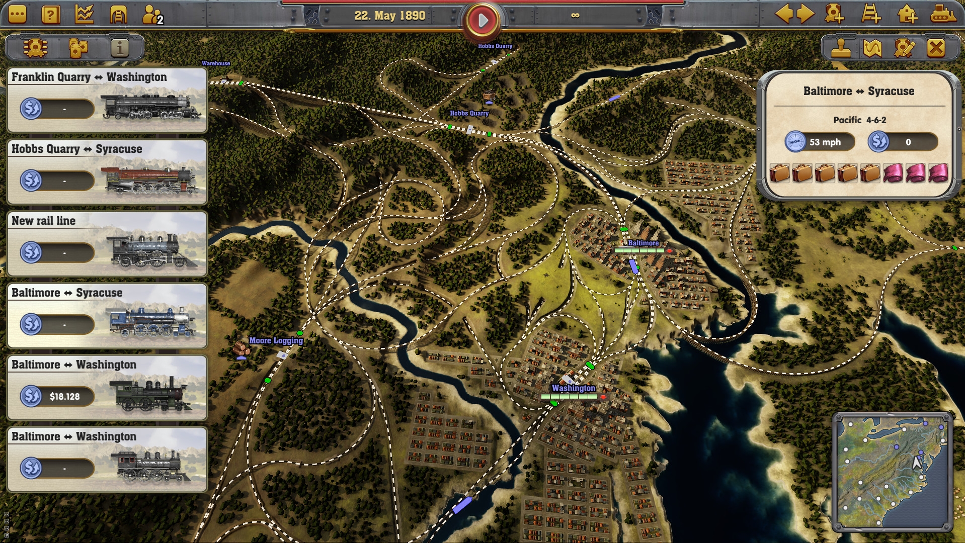 Скриншот из игры Railway Empire под номером 1