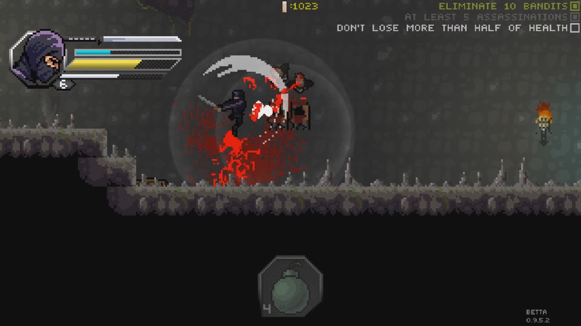 Скриншот из игры Pixel Shinobi Nine demons of Mamoru под номером 2