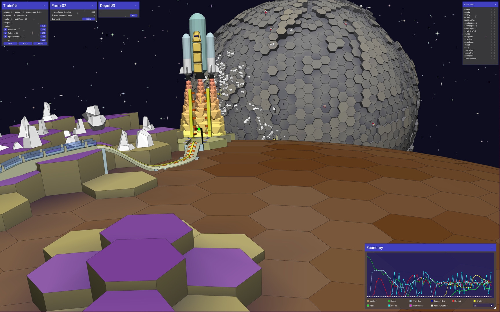 Скриншот из игры Hexa Trains под номером 1